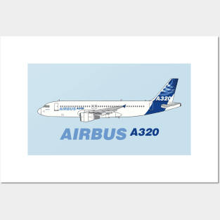 Airbus A320 Illustration Posters and Art